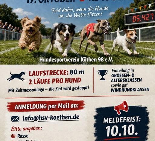 Hunderennen am 17.10.2026